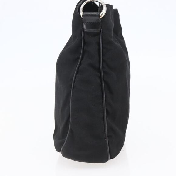 GUCCI Bamboo Hand Bag Nylon Black Silver 001 1638 001 1638 - Picture 4 of 12